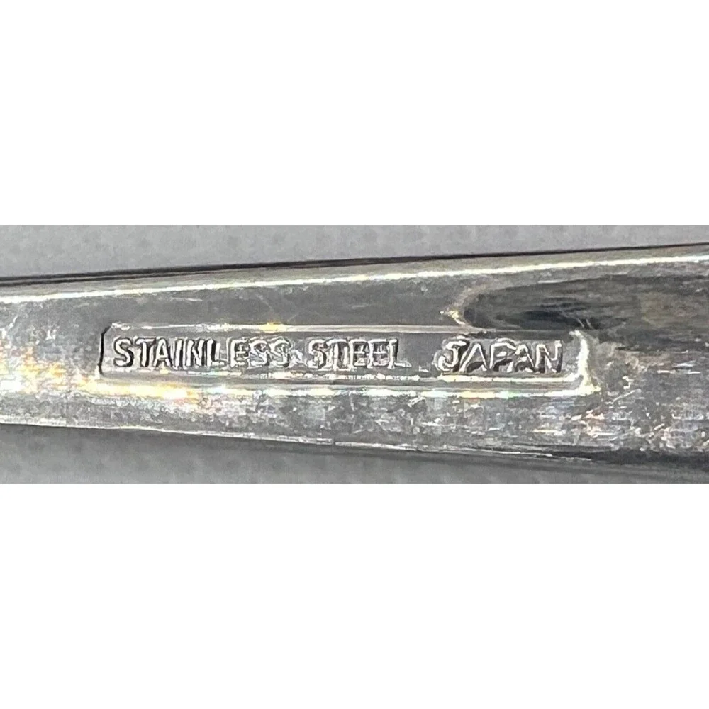 17 Dinner Knives spoons Stainless steel japan Set replacement silverware vintage